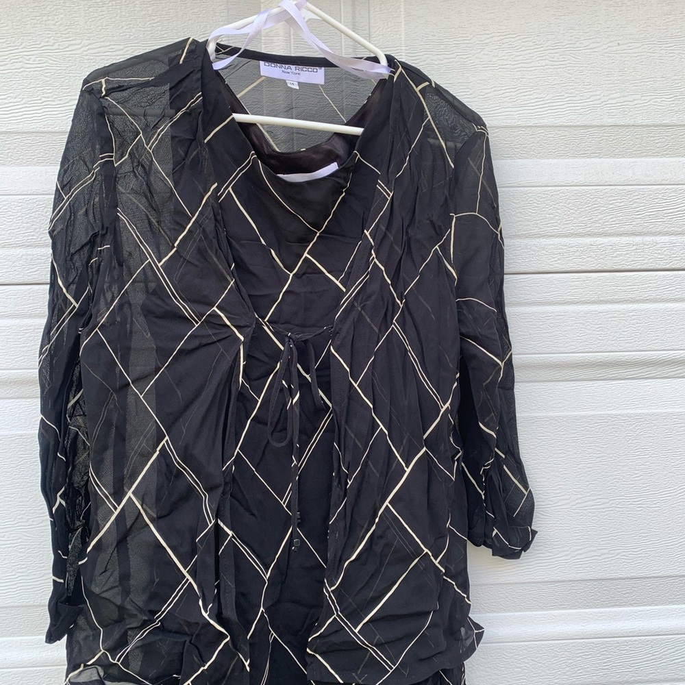 Donna Ricco NY women”s size 14 dress with wrap - Picture 7 of 7